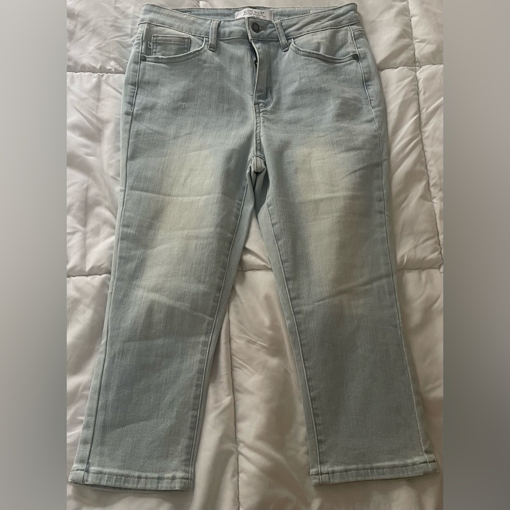Judy Blue Jeans Skinny Capri Light Wash Size 7 (27) Denim Stretch Casual Cool